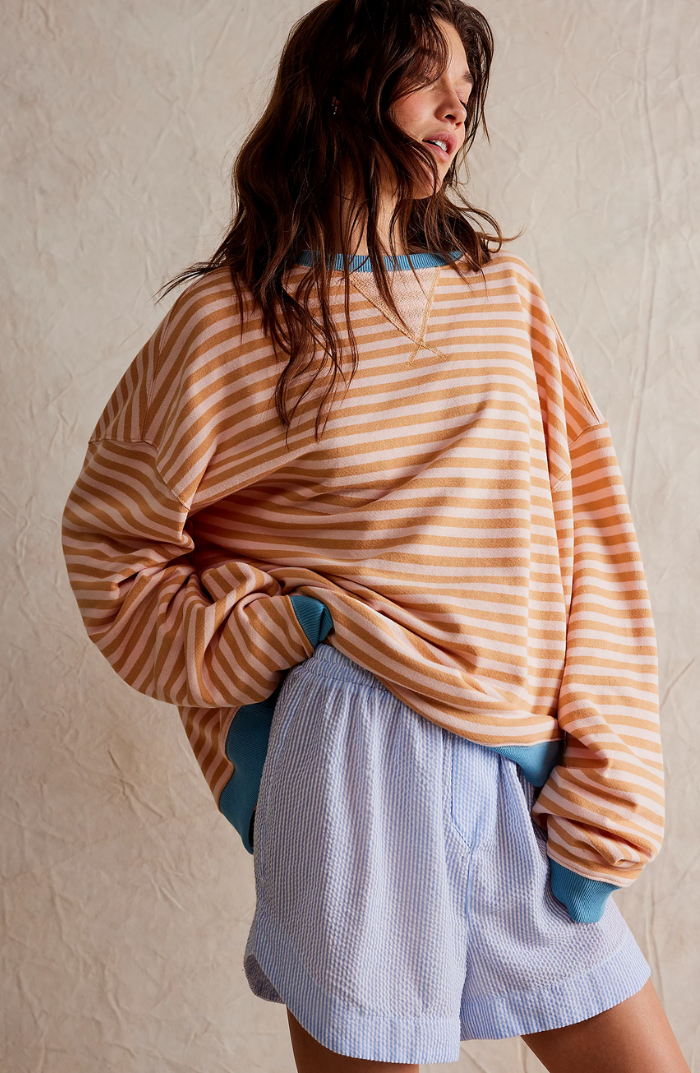 MAYA | Gestreifter Oversize-Pullover