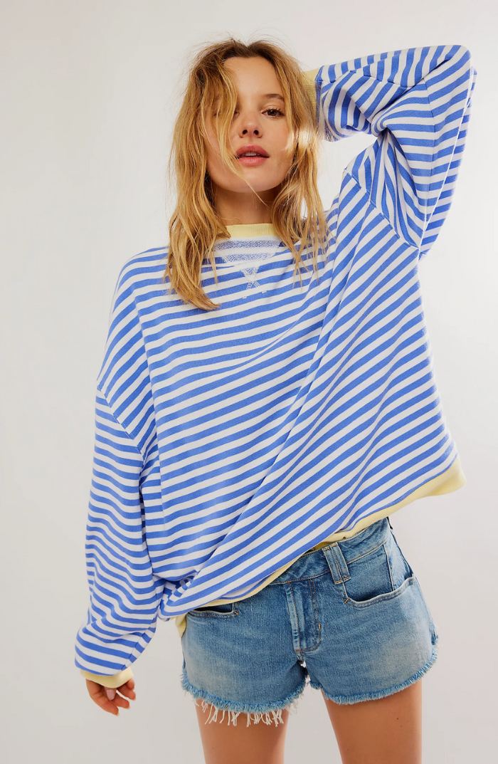 MAYA | Gestreifter Oversize-Pullover