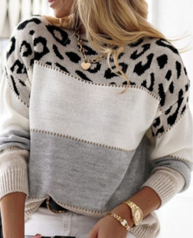 Lela | Pullover mit Leopardenmuster