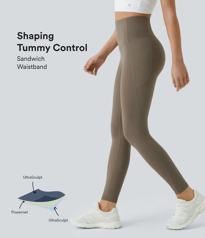 SoCinched | Formende UltraSculpt-Leggings mit hohem Bund, Bauchkontrolle und Seitentaschen fürs Training