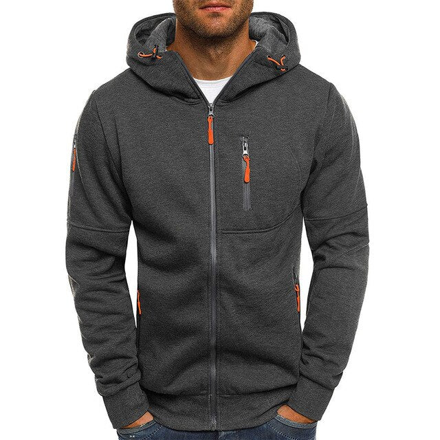 Herren Sportliche Hoodie-Jacke