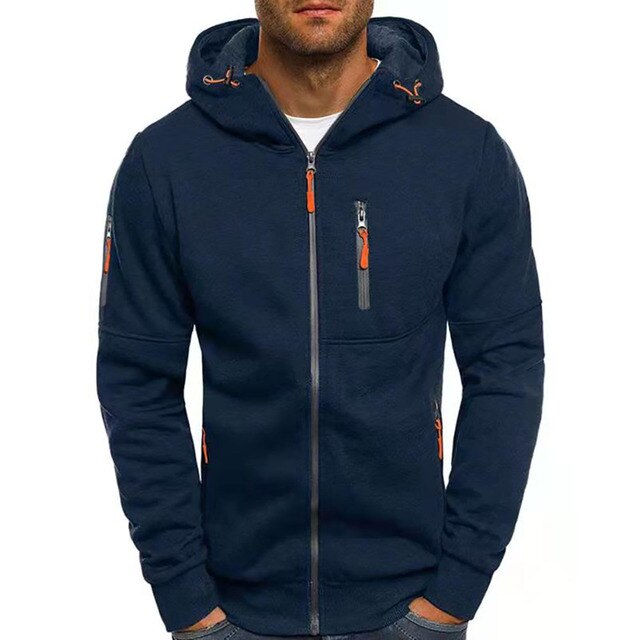 Herren Sportliche Hoodie-Jacke