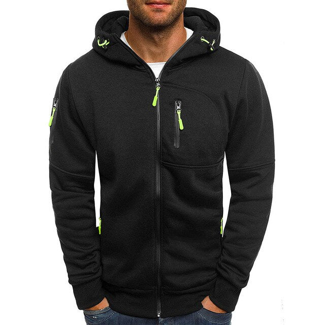 Herren Sportliche Hoodie-Jacke