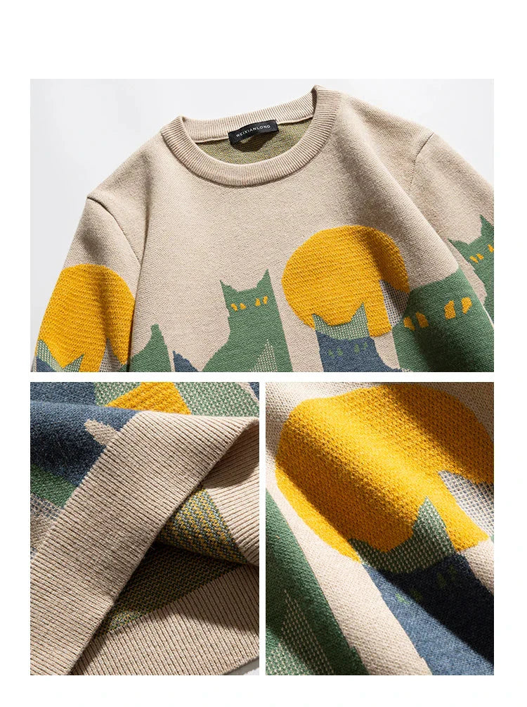 Mondbeschienene Katze | Pullover